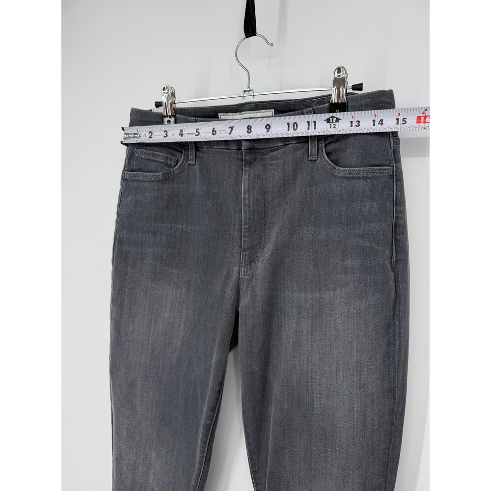 Frank & Eileen Sligo High Rise Skinny Jeans Charcoal Grey Raw Hem Size 30 USA - Picture 11 of 13